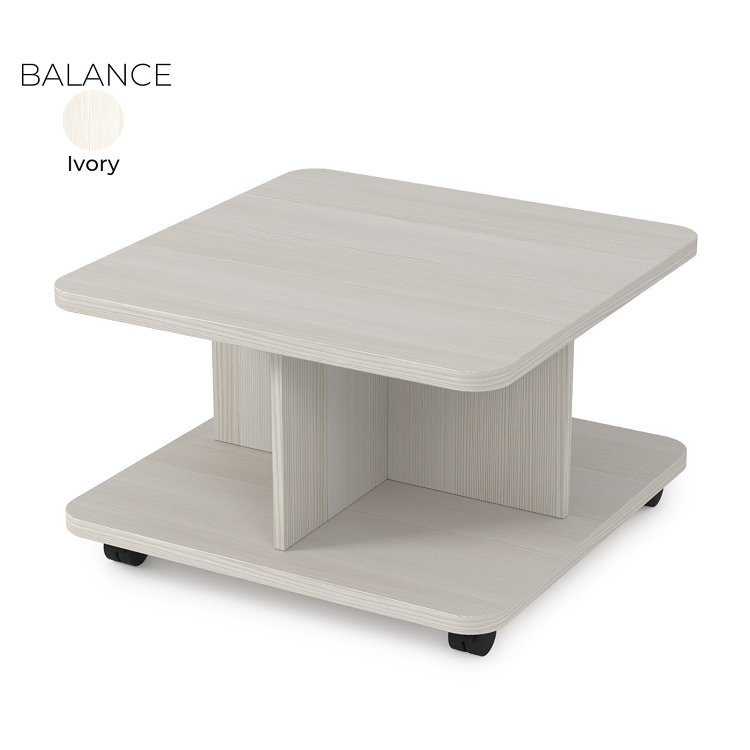 Стол журнальный квадратный Алсав 21BALANCE.001 Ivory