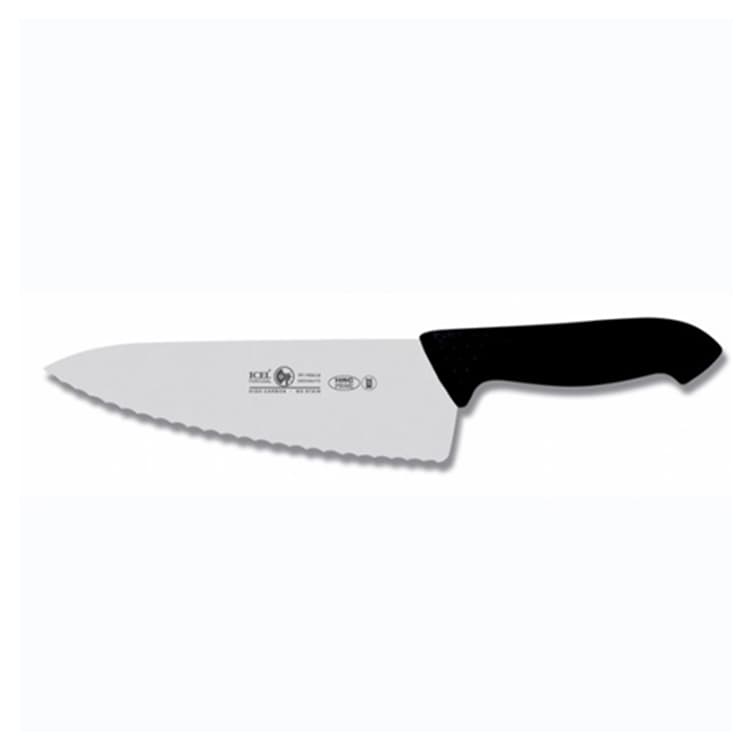Нож поварской "Шеф" 25см с волнистой кромкой, черный HORECA PRIME 28100.HR60000.250