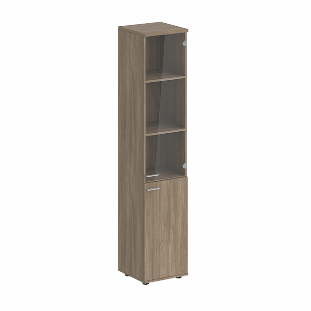Шкаф высокий со стеклом правый Norden Сигма SG.812.OD.OD.GL.R