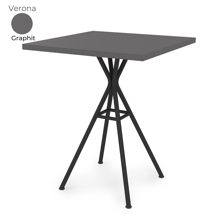 Стол обеденный квадратный Алсав 21Verona.006.K Graphit