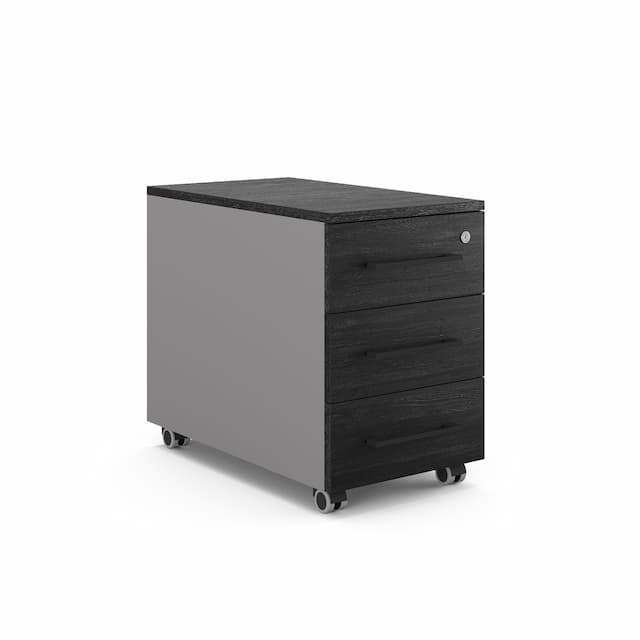 Тумба мобильная Kobor TМ3-40/80 aluminum/wood