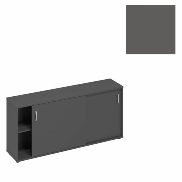 Шкаф-купе низкий (для 2-х столов 80) Юнитекс А4 (164.4x36.4x75.6) А4 332 АР антрацит премиум