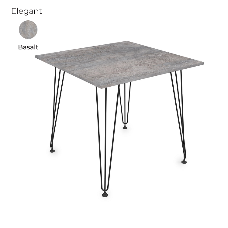 Стол обеденный квадратный Алсав 21Elegant.008 Basalt