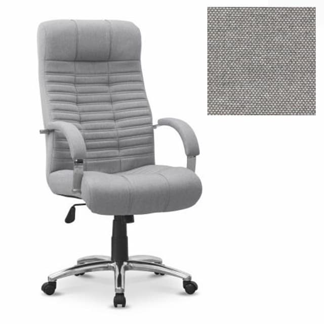 Кресло руководителя Юнитекс Атлант X3 ткань luna светло-серая