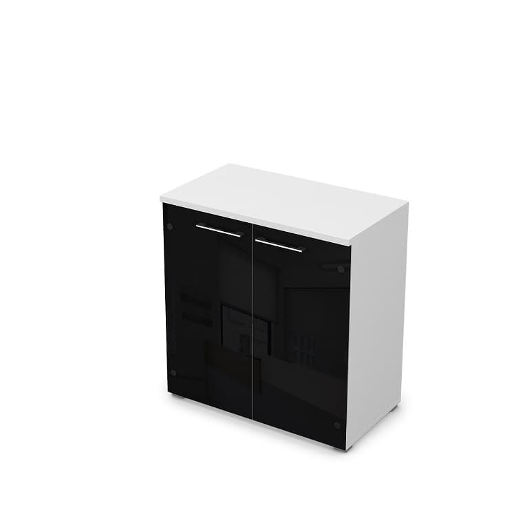 Шкаф АЛСАВ Gloss line 9НШ.023.4 белый премиум/металл глянец