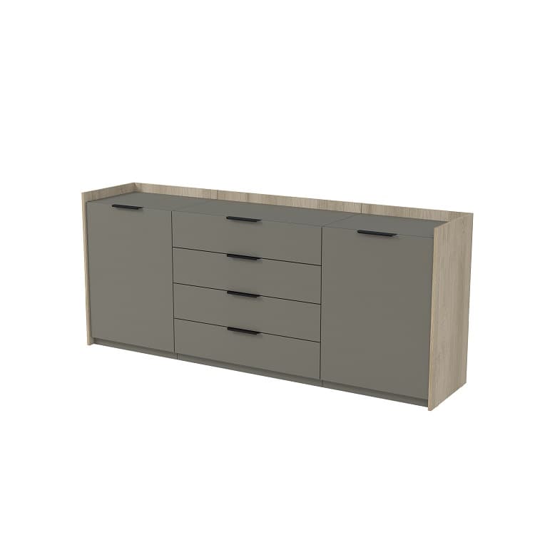Тумба трехсоставная с ящиками Алсав MAGNETIC 15ТТС.803 (2036х460х860) okwood/terra