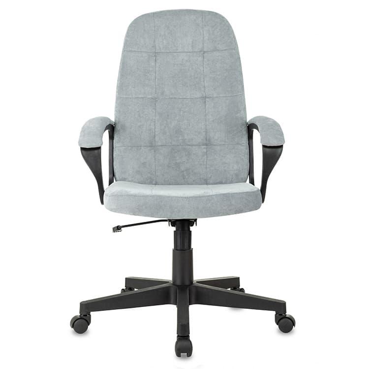 Кресло руководителя Бюрократ CH 002 Fabric серо-голубой Light-28 крестов. пластик