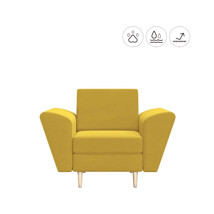 Кресло Мастерфабрик Мазего Saga yellow ткань рогожка