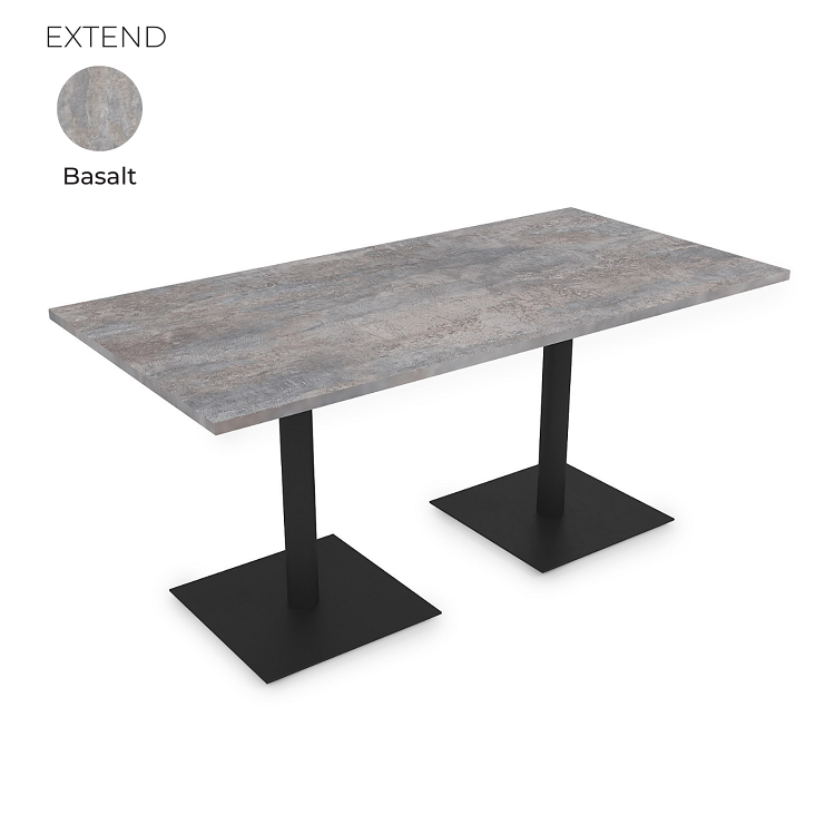 Стол на 2-х опорах Алсав 21EXTEND.120 Basalt