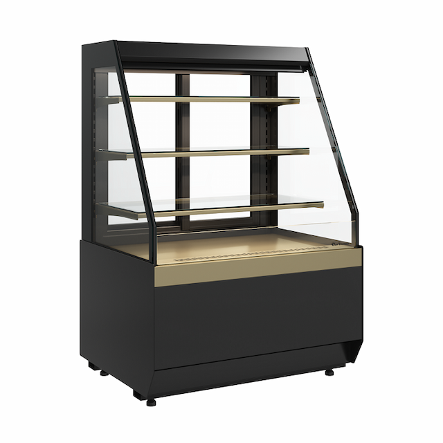 Витрина холодильная Carboma CUBE 2 KC70 VM 0,9-2 STANDARD открытая скошенная боковина (версия 2.0) (9005-0109)