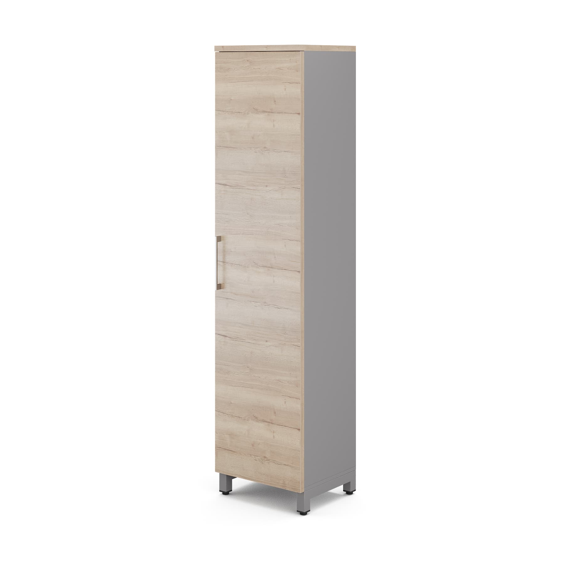 Шкаф распашной Kobor HR/5-45/40/M aluminum/natural