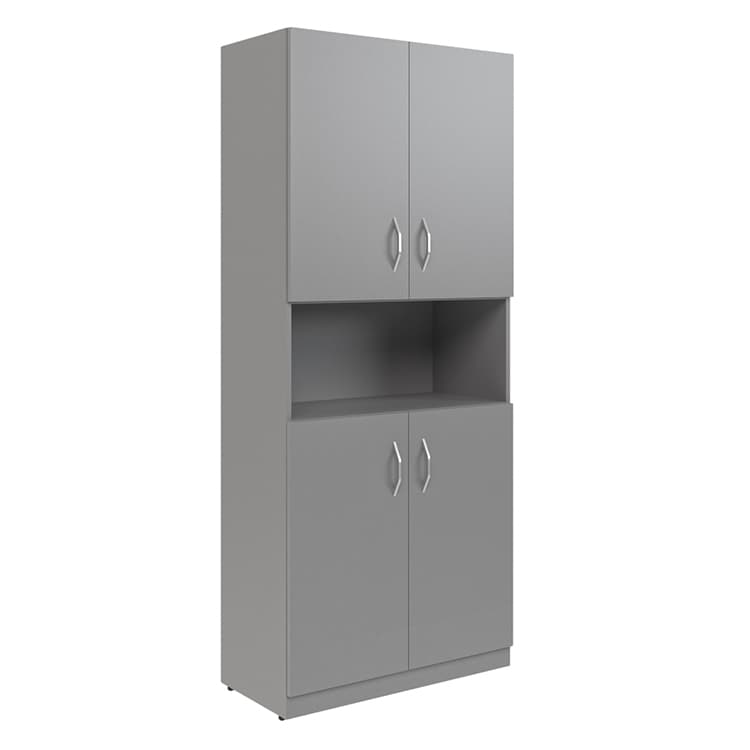Шкаф с 2-мя комплектами глухих малых дверей Skyland SR-5W.4 серый 770х375х1815 SIMPLE