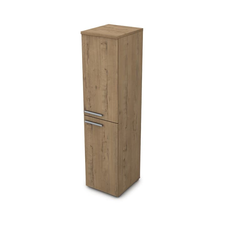 Шкаф узкий (пенал) АЛСАВ Gloss 9П.004.3 teakwood
