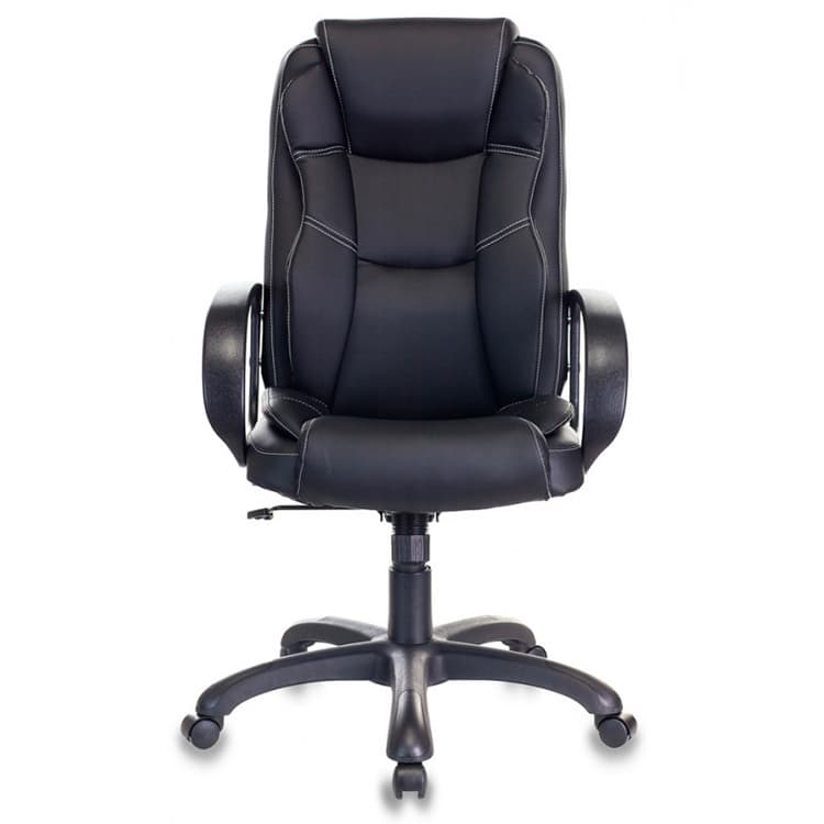 Кресло руководителя Бюрократ CH-839 черный Leather Black эко.кожа крестов. пластик