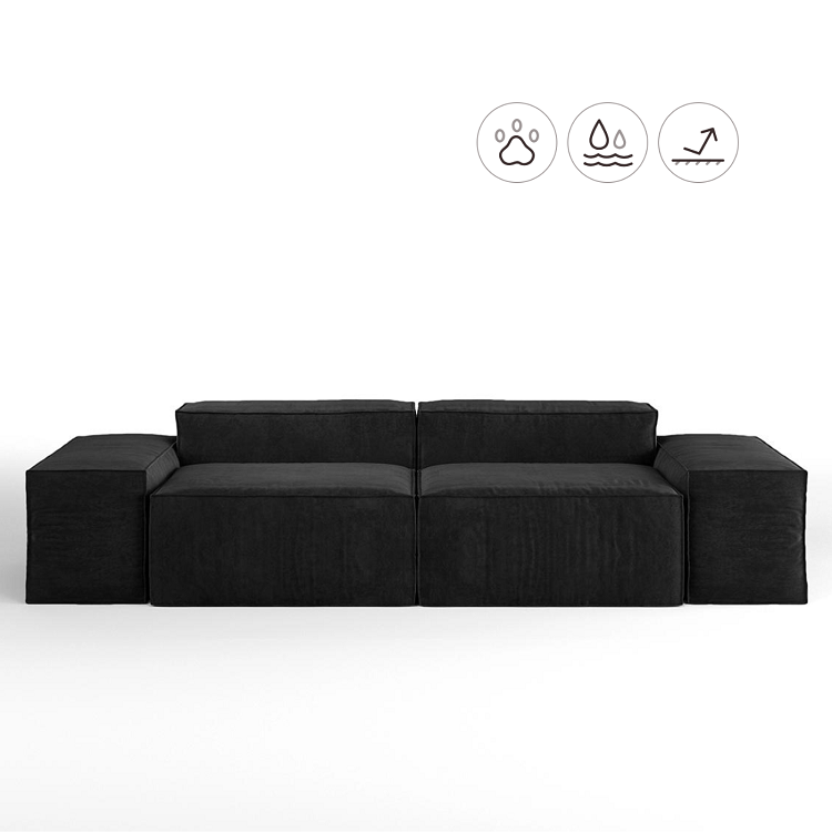 Диван модульный Мастерфабрик Рудо Saga dark grey ткань рогожка