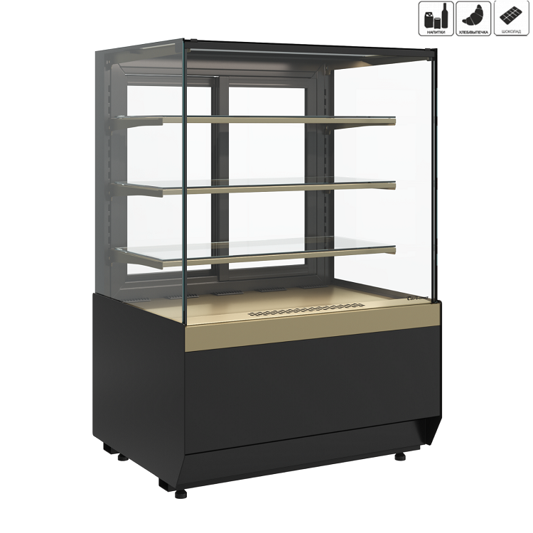 Витрина холодильная Carboma KC70 VM 1,3-1 LIGHT (версия 2.0) (9005-0109)
