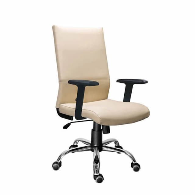 Кресло для персонала Мирэй Клерк короткий 709 хром ТГ, кожзам