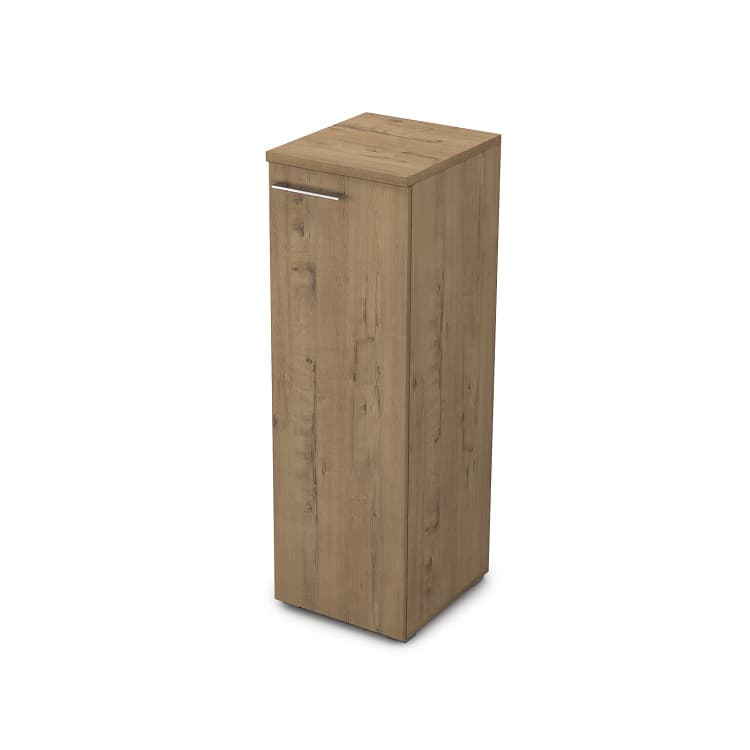 Шкаф пенал АЛСАВ Gloss line 9НП.017.1 teakwood/металл глянец