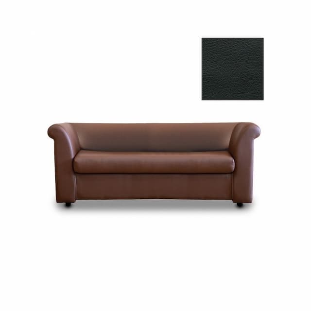 Диван 3-х местный Юнитекс ПАРЛАМЕНТ МД3.05.5. Х экокожа премиум / черная