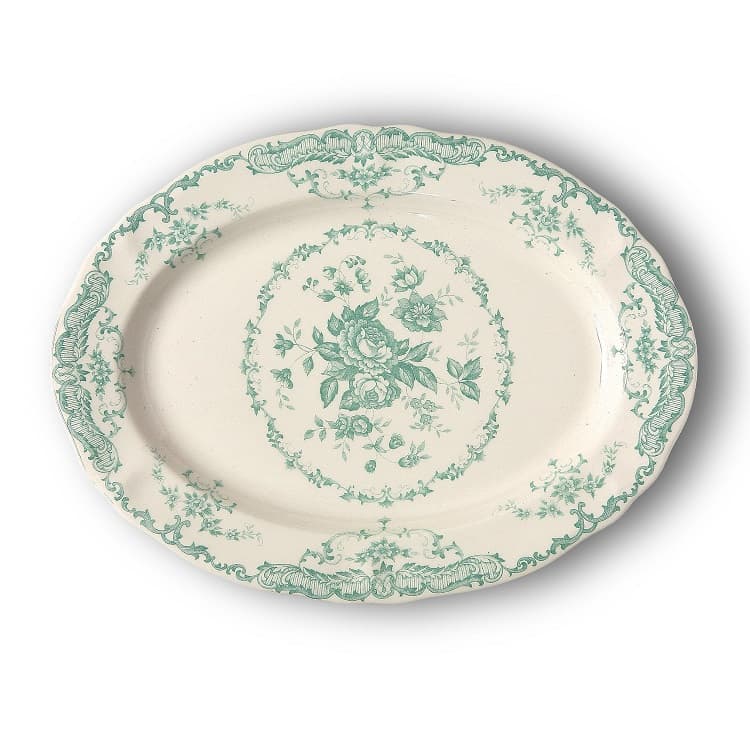 Блюдо овальное 30,5x22 см Bitossi Rose Turquoise BID00232