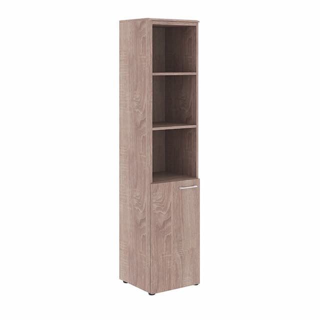 Шкаф колонка Skyland с глухой малой дверью (L) и топом WHC 42.5(L) дуб сонома 432х432х1949 WAVE