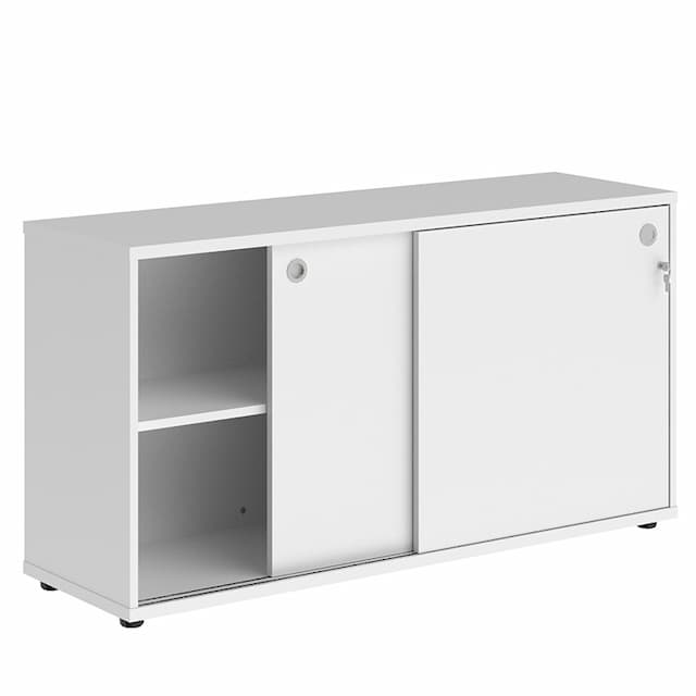 Шкаф низкий со слайд дверьми Skyland XLC 1443 белый 1406х430х750 XTEN