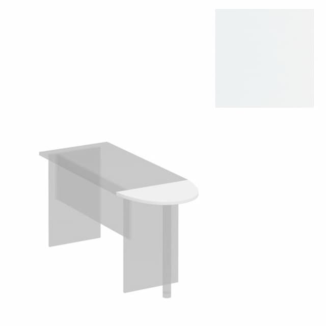 Приставка к столу без опоры Юнитекс Комфорт К.201 БП (60x40x2.5) белый премиум