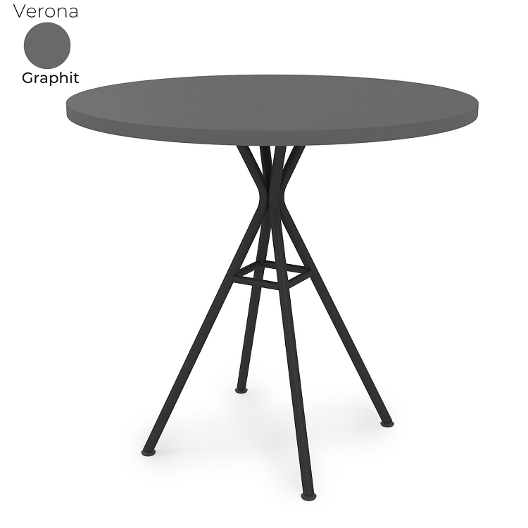 Стол обеденный круглый Алсав 21Verona.008.R Graphit