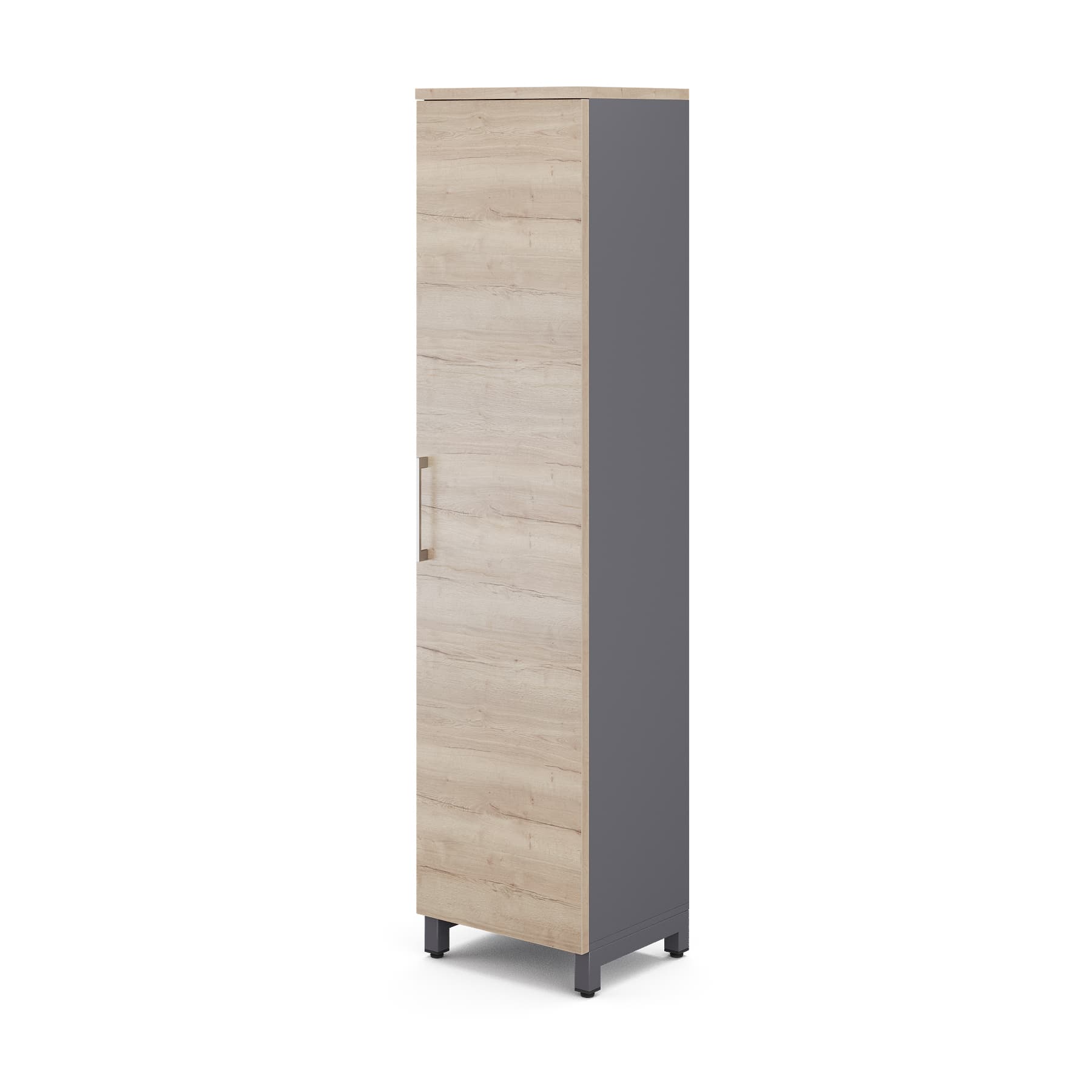 Шкаф распашной Kobor HR/5-45/60/M graphite/natural