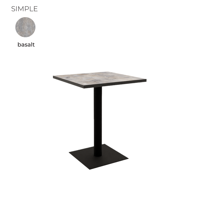 Стол обеденный квадратный Алсав 21SIMPLE.006 Basalt