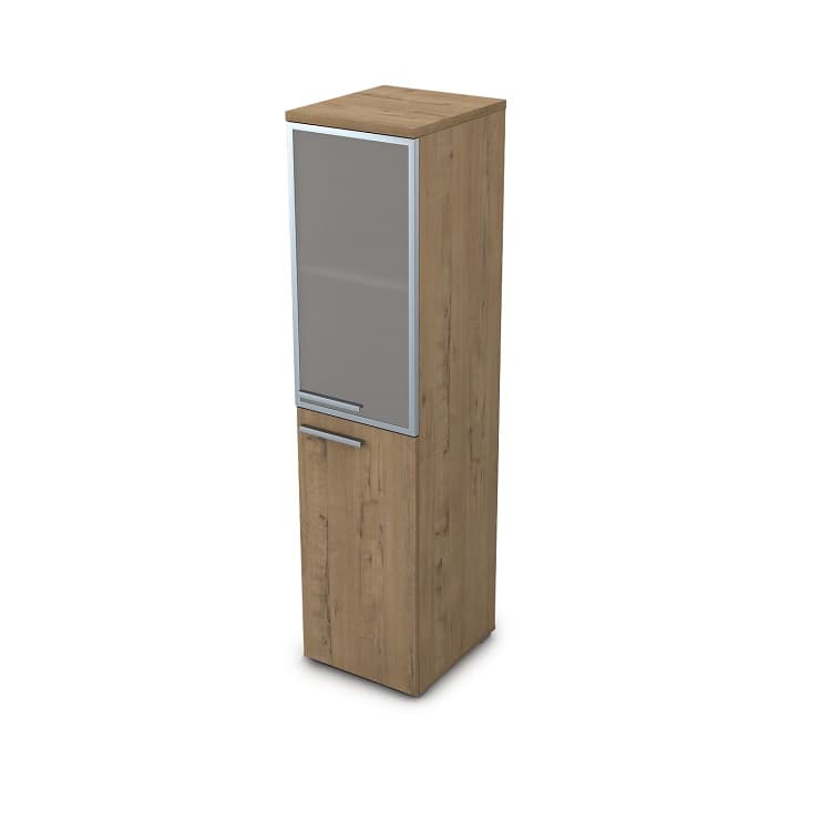 Шкаф узкий (пенал) АЛСАВ Gloss 9ПЛ.004.8 teakwood