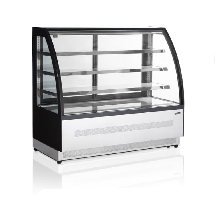 Витрина холодильная кондитерская Tefcold LPD1500C-P/BLACK черная/нерж