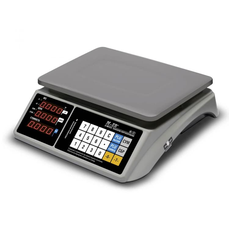 Торговые настольные весы MERTECH M-ER 328 AC-15.2 "TOUCH-M" LED RS232 и USB