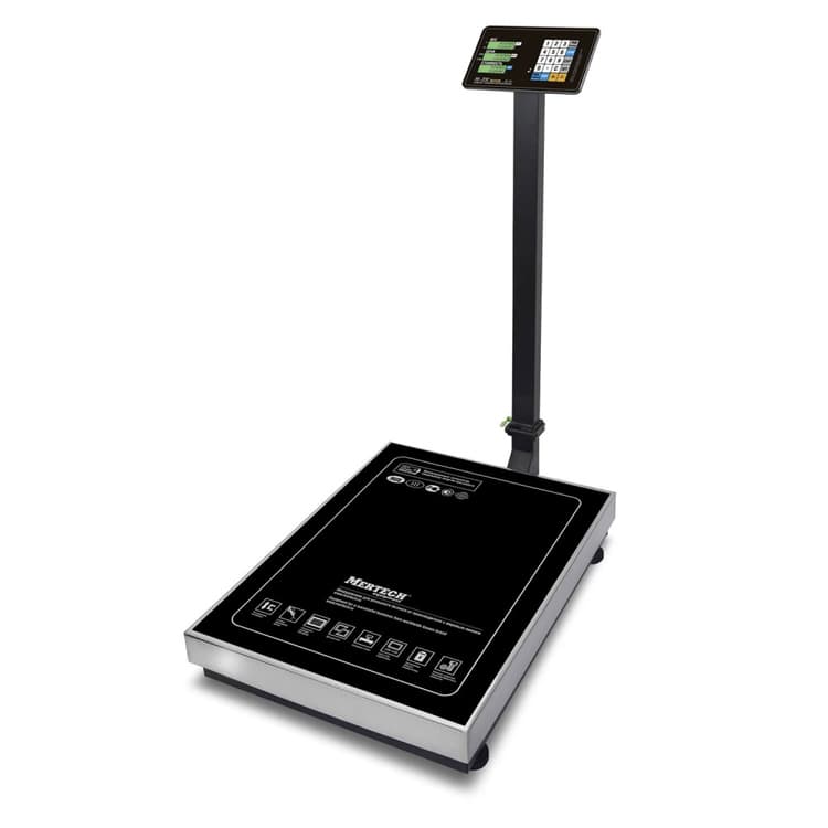 Торговые напольные весы MERTECH M-ER 333 ACLP-600.200 "TRADER" с расч. стоимости LCD