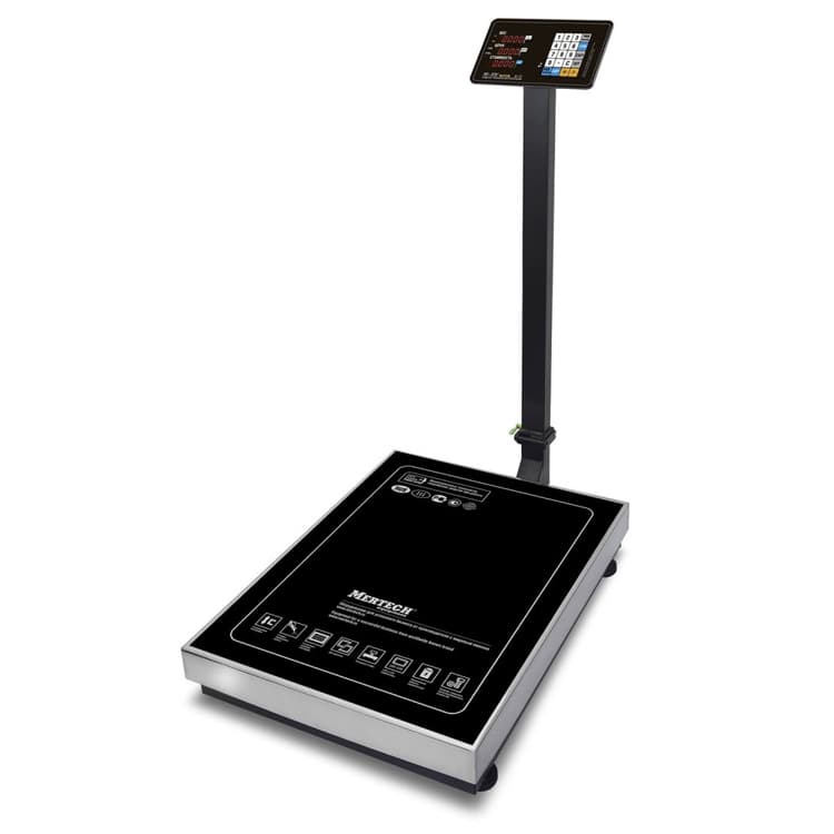Торговые напольные весы MERTECH M-ER 333 ACLP-600.200 "TRADER" с расч. стоимости LED